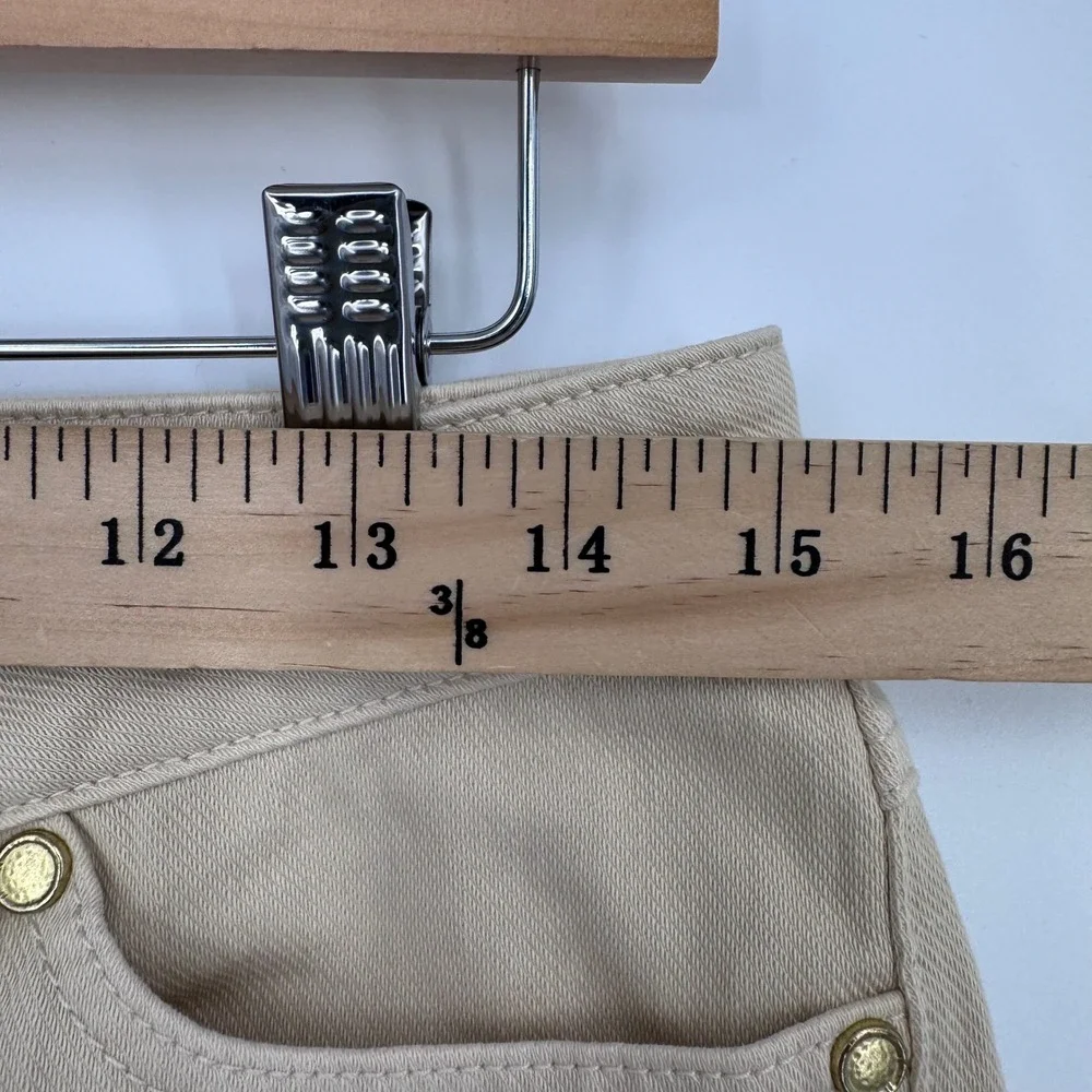 J.McLaughlin Pants Womens 6 Beige Stretch‎ Cotton Straight Leg Preppy Minimalist